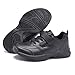 PolarPals Kids Tennis Shoes for Boys Girls, Hook and Loop School Uniform Sneakers, Non-Slip Cheer Shoes Size 12 Little Kid Black