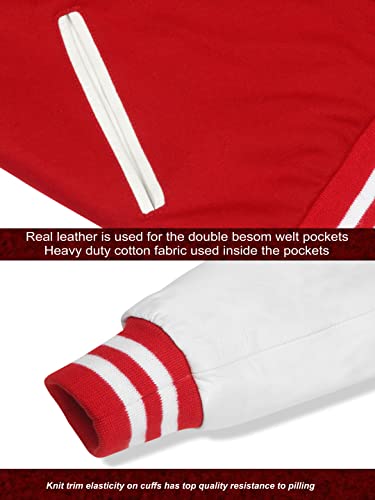 Image of Brutul Bee Original Leather Varsity Letterman Jackets Wool & Leather Original American Style Varsity Jackets