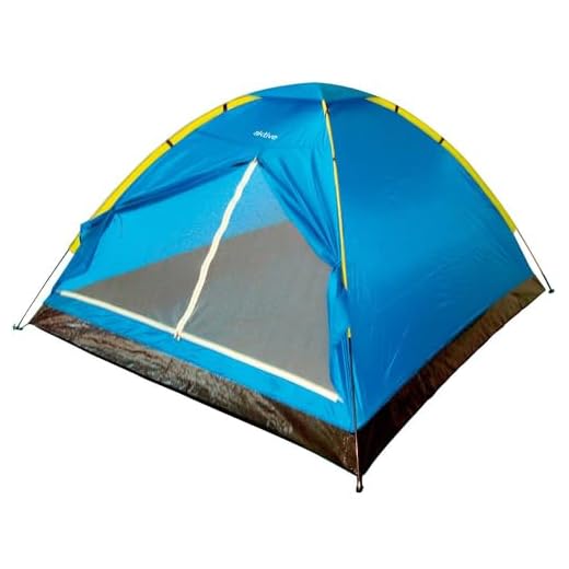 AKTIVE , Tienda Campaña Dome 4 Personas 210 X 240 130 Cm Unisex Adulto, Azul (Blue), X X Cm