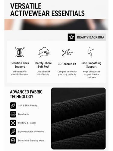 Image of Women Sports Bra | Seamless Design for a Stylish Look | Soft, Skin-Friendly Fabric for All-Day Comfort | Seamless Stretch Knit | Soft, Breathable, Lightweight & 4-Way Stretch (Open Back)
