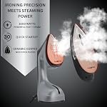 True & Tidy 2-in-1 Iron and Handheld Steamer, 1600W Dual Heating System with Ceramic-Coated Plate, LCD Display, No-Drip Technology, 3 Fabric Modes, Portable Garment Steamer for Home & Travel - Image 5