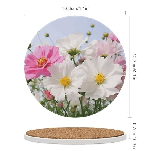 Dessous de verre fleurs blanches pour table basse et apéritif - 3