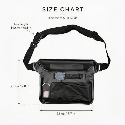 Large Waterproof Phone Pouch Waist Bag, Clear Crossbody Dry Pack miniatura 2