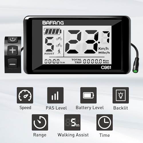 Zeekpowa eBike Display C961 voor BAFANG BBS01B BBS02B BBSHD Motor Elektrische Fiets Ebike Computer met PAS UART Protocol - Afbeelding 6