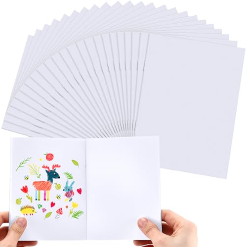 Carnet de croquis vierge Epakh lot de 25 petits cahiers de dessin blancs sans lignes pour école