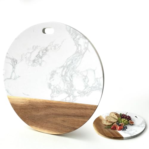 La mejor comparación de Tablas de queso . 41 VOYANTX Tabla de Madera y Mármol, Tabla de Quesos, Exquisita Artesanía, Material Grueso, Más Duradero, Adecuado para Servir Tablas como Quesos, Fiambres, Frutas, Verduras, etc.