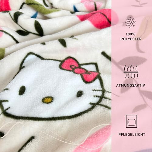 Couverture polaire corail Hello Kitty 100% polyester à la douceur haut de gamme - 4
