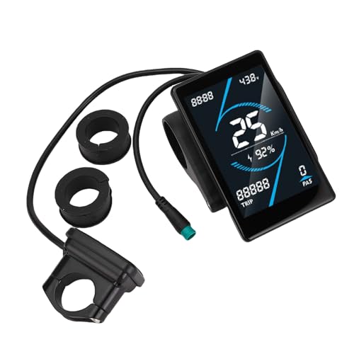Multifunctional Bike Display Meter, 24-72V HD Colorful LCD Screen, Rainproof Electric Cycling Display Panel