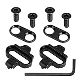 Amazon Fukaisu Black Bike Cleats, Cycling Cleats for Indoor Cycling Spinning & Mountain Biking Compatible with Shimano MTB SPD SM-SH51 and Look X-Track Pedals Replacement Parts #ad