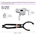 Swpeet 2Pcs 12 Inch Large Adjustable Oil Filter Pliers with Universal 3 Jaw Oil Filter Wrench Tool for Diameters 2 1/8-4 1/2 Inches Fits ⅜ and ½ inch Drive Removing Motorcycles Cars Trucks