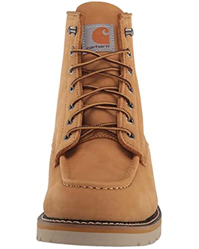 Image of Carhartt 6 inch Moc Toe Work Boots for Men - Soft Toe, Slip Resistant Wedge Outsole, Steel Shank, EVA Cushion Insole