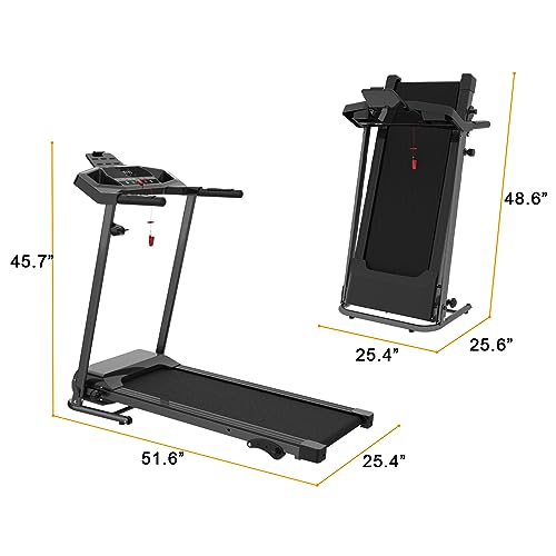 Image of GOWE Motorized Electric Treadmill for Home - 3 Level Manual Inclination & Foldable Running Machine with 12 Programs with Phone Holder