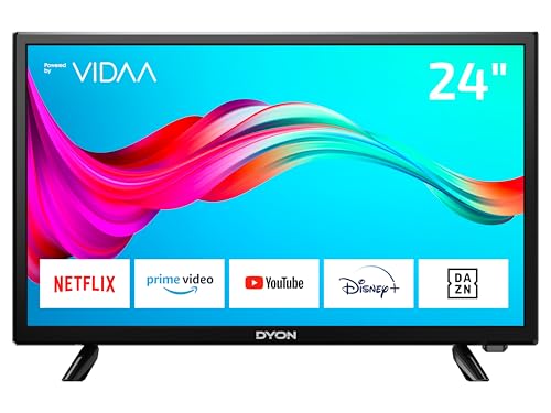 DYON Smart 24 VX - 24 Zoll (60 cm) Smart TV mit HD Triple Tuner (DVB-C/-S2/-T2), App Store, Prime Video, Netflix, YouTube, DAZN, Disney+, waipu.TV, Hotelmodus