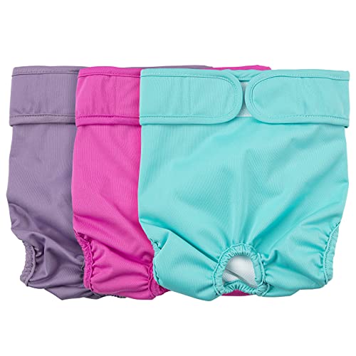 3 Stück waschbare Windeln für Hündinnen, Wiederverwendbare Hundewindeln, Hundehose, Hundesaisonhose für kleine, mittelgroße Hunde Cover