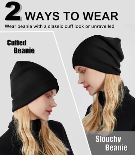 Gorro de invierno con forro de satén para mujer y hombre miniatura 2