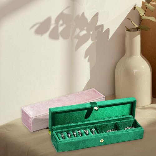 Boîte de rangement bijoux FBSHAD avec compartiments pour boucles d'oreilles