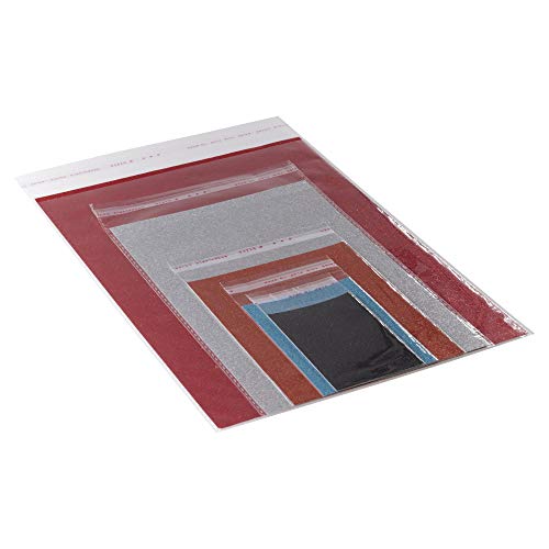DIY-24H | 87 Größen frei wählbar | OPP Flachbeutel transparent selbstklebend Tüten Peel & Seal Folientüten aus durchsichtigem Kunststoff Zellophan-Hüllen (100 Stück, 11 x 16 cm)
