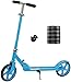 GTJF Monopattini a Spinta Calcio Urban Adult Scooter con Grandi Ruote e Carrello Pieghevole Commuter Scooter Altezza Regolabile Campana Inclusa (Color : Blue)