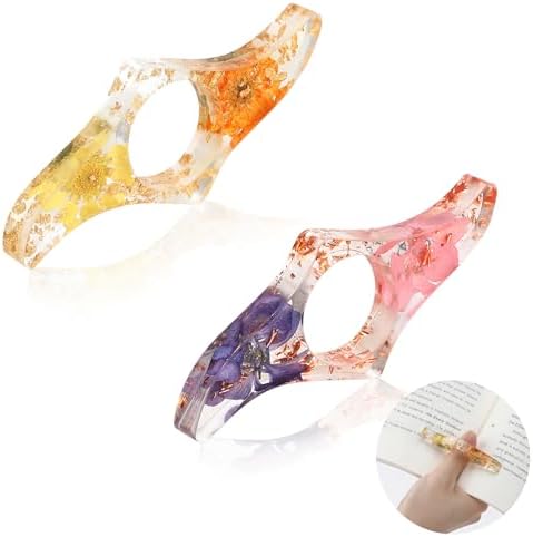 Suporte de página de livro, 2 peças de suporte de página de poleg...