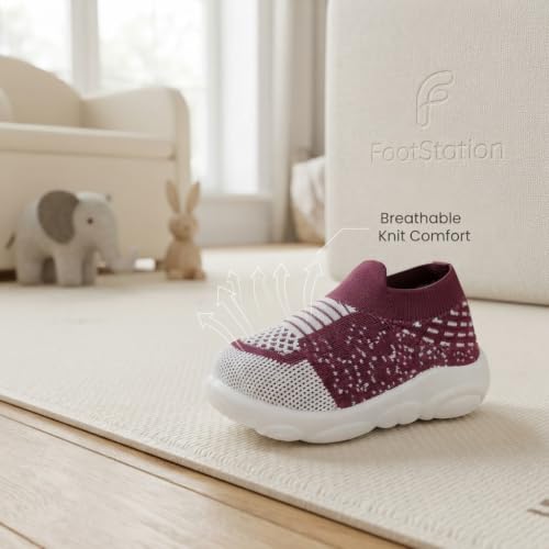 Image of Infant Shoes for Baby Boys & Girls | Musical Sound Walking Shoes | First Walker Shoes for Toddlers | Lightweight Breathable Knit Sneakers | Soft Sole Comfortable Slip On Shoes for Newborns, Babies & Kids