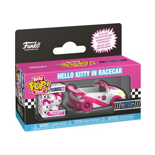 Funko Bitty Pop! Ride: Sanrio - Racecar w/HK​ - Figura de Vinilo Coleccionable - Idea de Regalo - Mercancía Oficial - Juguetes para niños y Adultos - Figura Modelo para coleccionistas y exhibición