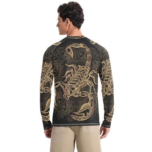 Men's Rash Guard Shirts, UPF 50+ Long Sleeve Swimsuit Top Bathing Suit S-XXL2