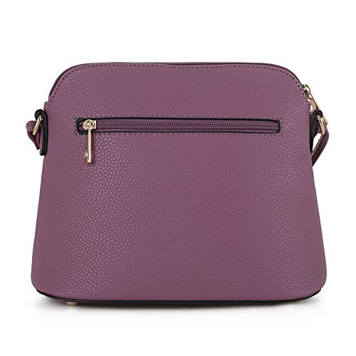 Image of SG SUGU Lunar Lightweight Medium Dome Crossbody Bag Shoulder Bag with Tassel | Zipper Pocket | Adjustable Strap