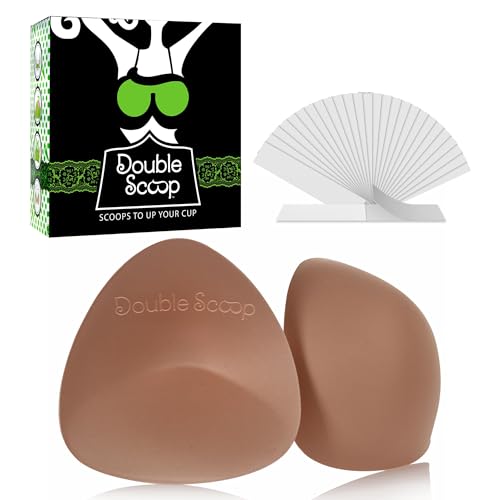 Double Scoop Triangle Bra Insert wBonus Tape Sticky Strips Nipple Covers Replacement Bra Pads for Bathing Suit & Sports product thumbnail 11