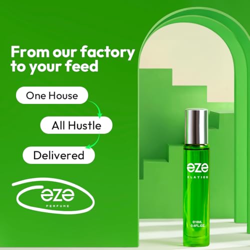 Image of Eze Perfume Elation Perfume For Men - 18ml | Premium Long Lasting Fragrance with Bergamot, Mandarin, Sandalwood & a Premium Blend of Herbs, Florals & Woods | Bold Masculine Scent | Luxury Gift for Him