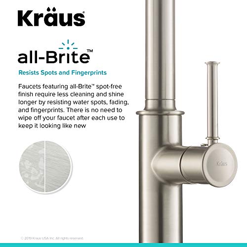 Kraus Sellette Single Handle Spot Free Stainless Steel Pull-Down Kitchen Faucet With Deck Plate, Kpf-1680Sfs #TOP4