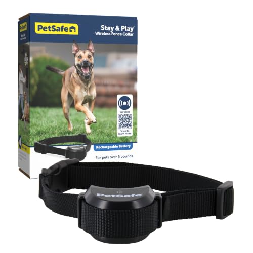 PetSafe Stay & Play Wireless Fence Rechargeable Collar | Collar Only, Replacement, Extra, Add-A-Dog, Waterproof, Tone & Static, Fits Dogs & Cats 5 Lb+, Neck 6-28 In - image 1