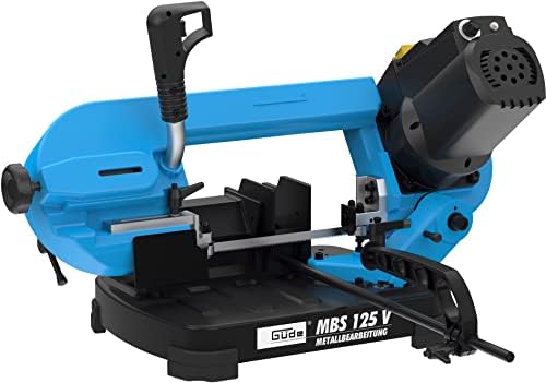 Bild 5 - Güde Metallbandsäge MBS 125 V (400 W, variable Bandgeschwindigkeit 38-80 m/min, Winkelschnitte 0-60°, Schnittleistung max. 125 mm, 2000-4200 1/min, Materialanschlag, Schraubstock, Sägeband 1435 mm)