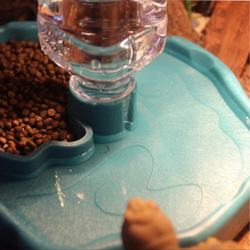 Genérico Wasserschale für Reptilien, Futterschale, 2- in- 1, Terrarium- Tank, Reptilienfutter, für Gecko, Schlange, Schildkröte, Chamäleon, Terrarium, Tank, Haushalt-6