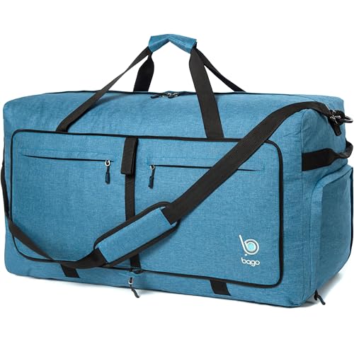 Bago 100L Travel Duffel Bags for Men & Women - 29" X Large Duffle Bag Luggage (SnowBlue)