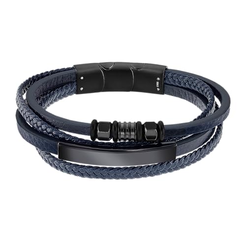 LOTUS STYLE Pulsera Hombre Acero Inoxidable 316L Brazalete de Diseño...