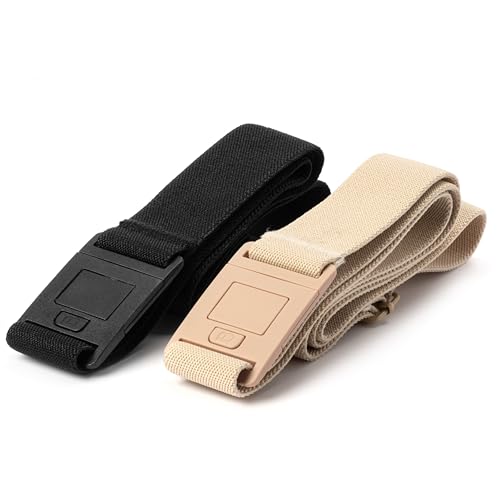 Image of Womens Belts for Jeans, Invisible Flat Buckle Belt, Adjustable Stretch Fit | Adjustable Invisible Belt with Flat Buckle, No Bulge, Comfortable All Day Fit for Jeans, Pants and Dress