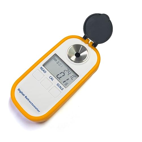 Honey Refractometer 3-in-1 Digital Honey Refractometer 0-90% Brix 5.0%~38.0% Moisture 33.0~48.0 Baume Maple Syrup Molasses Malt Beekeeping Supplies Portablestant
