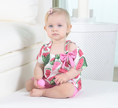 Xuanhao 2T 3T Girl Clothes Toddler Clothes For Girls Cute Camisole Short Sets Summer Outfits Girls Short Sleeve Tops Short Pants Toddler Girl Clothes 2T 3T Pink #TOP1