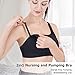 Hands Free Pumping Bra, Momcozy Adjustable Breast-Pumps Holding and Nursing Bra, Suitable for Breastfeeding-Pumps by Lansinoh, Philips Avent, Spectra, Evenflo and More(Black, Medium)