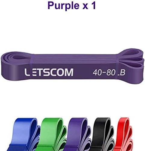 Letscom Pull Up Assist Band, Extra Durable Resistance Band, Stretch Band, Elastic Exercise Band for Chin-ups Powerlifting Stretching Mobility Fitness Strength Training Yoga