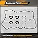 12030-5A2-A01 Engine Valve Cover Gasket Set for 2013-2017 Honda Accord 2.4L EX, EX-L, LX, LX-S, Coupe, Sedan, Sport Sedan, 2-Door, 4-Door
