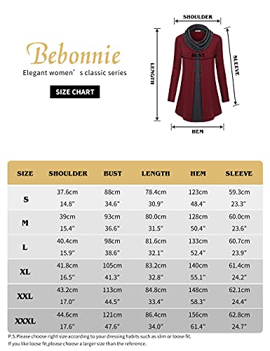 Bebonnie Long Tunic Tops For Women To Wear With Leggings,Ladies Tops Plus Size Cowl Neck Holiday Winter Office Work Tunics Sweaters Cotton Sweatshirts Plaid Swing Flared Maternity Shirts Black 3 Xxl #TOP5