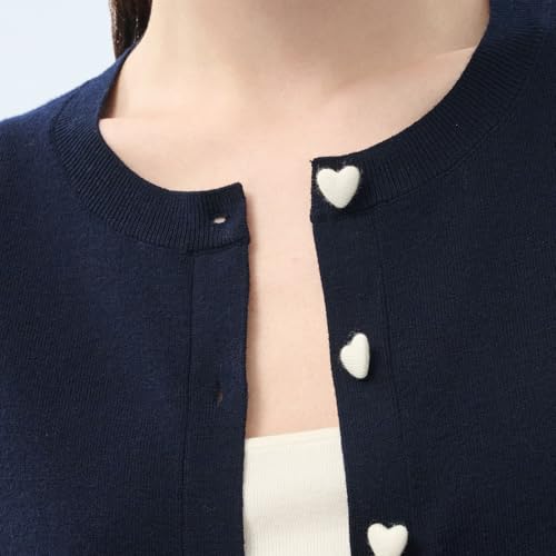 Image of GOELIA Women Wool Blend Lightweight Cardigan Sweaters 2026 Spring Business Casual Solid Long Sleeve Knitted Cardigan Top