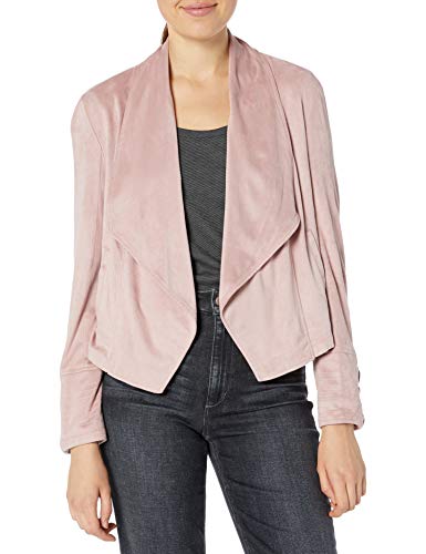 Jack by BB Dakota Junior's flip The Stitch Drape Front Faux Suede Jacket, French Pink, Extra Small