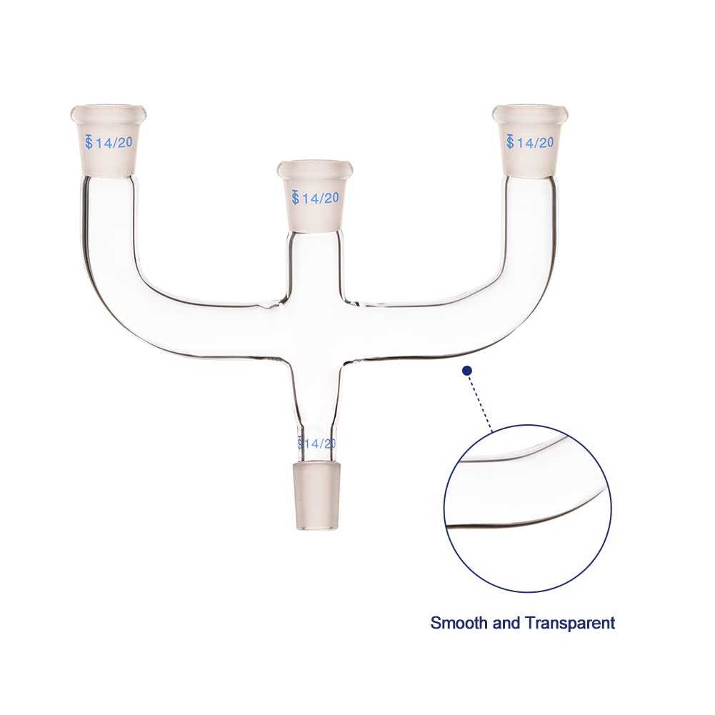 Labasics 4 Way Claisen Distillation Adapter with 14/20 Joints Connecting Adapter Lab Supply — Amazon image 4