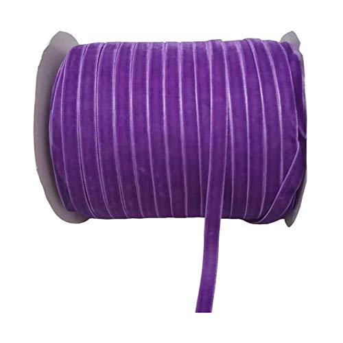 Image of 10 Yards Velvet Ribbon Spool (Purple, 3 /8 inch)