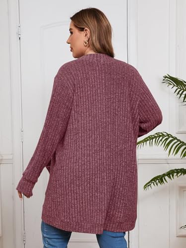 Image of BELAROI Women Plus Size Cardigan Sweater Fall Outfit