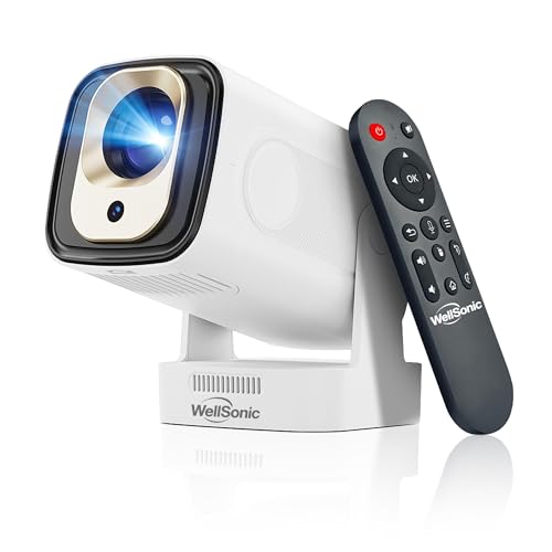 Image of Mini Projector with Wifi and Bluetooth, 260 Ansi Portable Projector Native 1080P Movie Projector , Auto Keystone, 5W Speaker, 4K Support Home Thearter