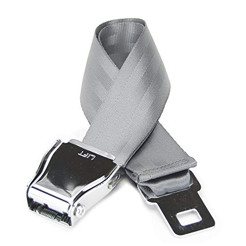 Image of Airplane Fashion Belt #1 Favorite Unique Seat Belt Buckle Design - Cement Gray. Large Size.