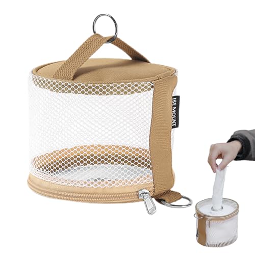 Soporte para papel higiénico para camping, resistente al desgaste, bolsa de almacenamiento de tela Oxford | Organizador de rollos de inodoro colgante para baño, cocina, senderismo, viajes